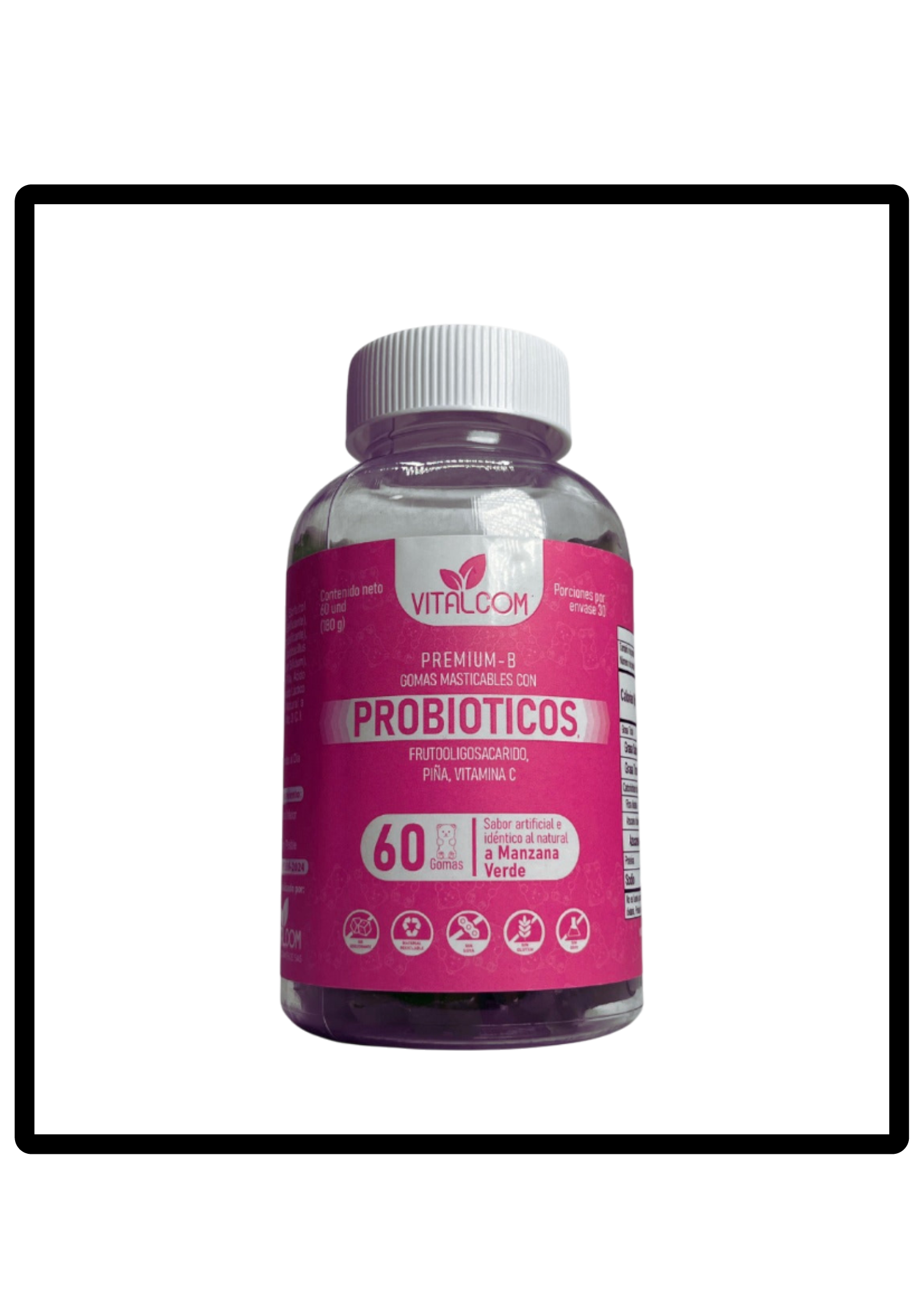 GOMAS PROBIOTICOS VITALCOM X60